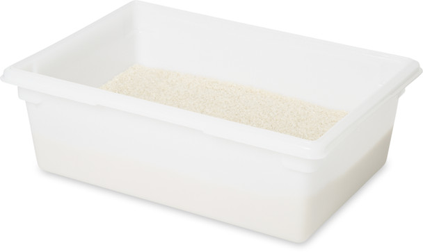 FG350000WHT - Rubbermaid ProSave Food Box - 47 Ltr - White - Filled with Rice