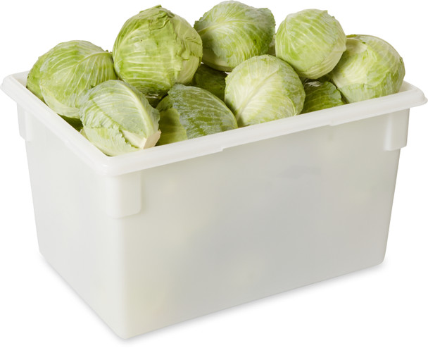 FG350100WHT - Rubbermaid ProSave Food Box - 81.4 Ltr - White - Filled with Cabbages