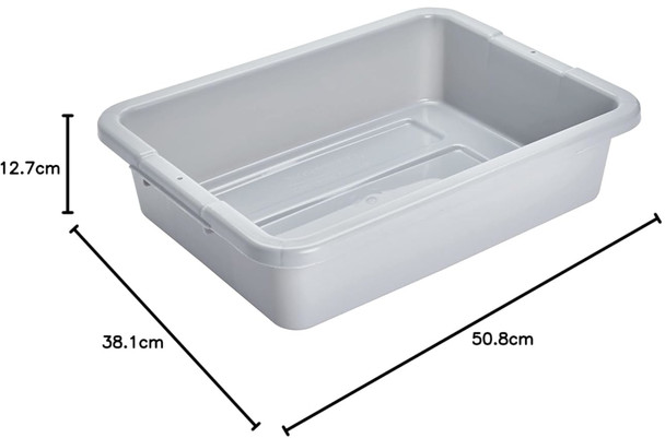 FG334900GRAY - Rubbermaid Utility Box - 17.5 Ltr - Grey - Dimensions