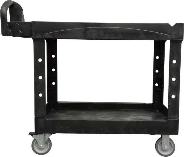 FG452088BLA - Rubbermaid BRUTE 2-Shelf Heavy-Duty Utility Cart - Medium - Black