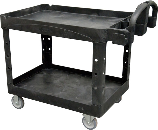 FG452088BLA - Rubbermaid BRUTE 2-Shelf Heavy-Duty Utility Cart - Medium - Black