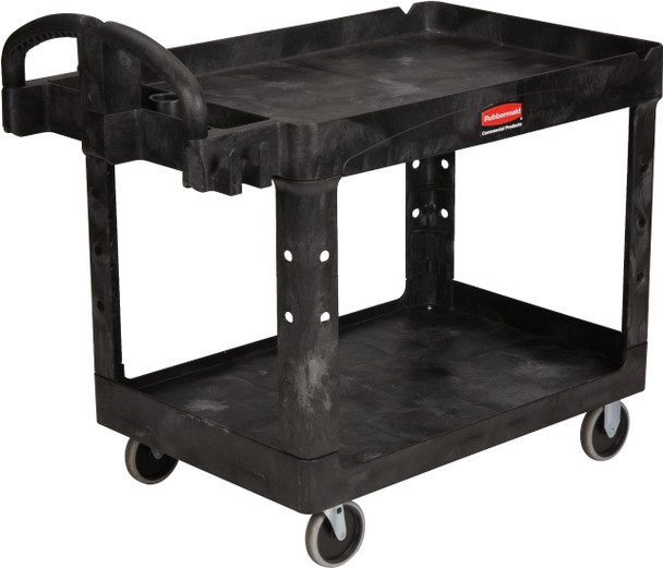 FG452088BLA - Rubbermaid BRUTE 2-Shelf Heavy-Duty Utility Cart - Medium - Black