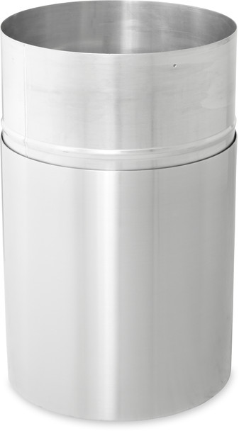 Rubbermaid Atrium Open Top Bin - 132.5 Ltr - Aluminium - Top Removed