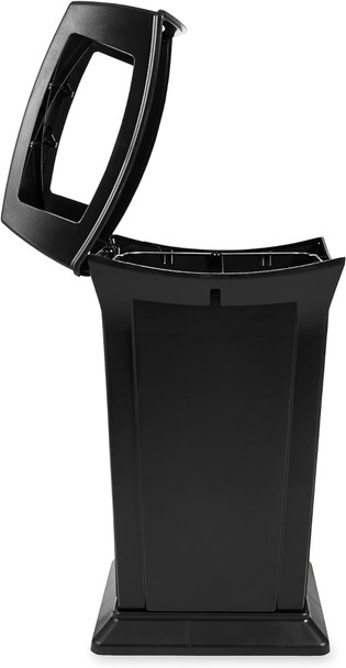 Rubbermaid Ranger Container with Four Openings - FG917388BLA - 170.3 Ltr - Black - Lid Open