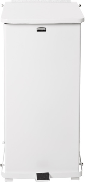 FGST24EPLWH - Rubbermaid Defender Square Pedal Bin with Plastic Liner - 49 Ltr - White