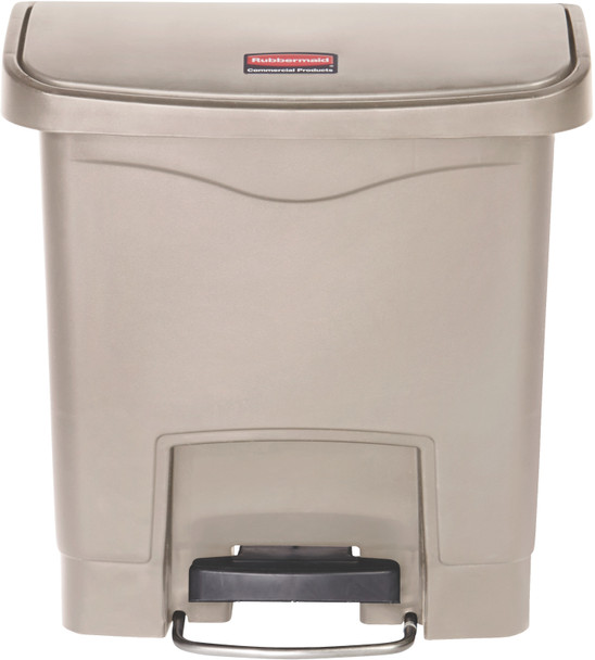 1883455 - Rubbermaid Slim Jim Front Step Pedal Bin - 15 Ltr - Beige