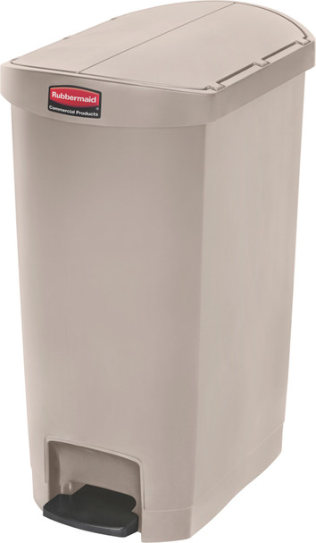 1883459 - Rubbermaid Slim Jim End Step Pedal Bin - 50 Ltr - Beige