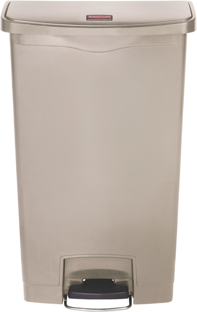 1883460 - Rubbermaid Slim Jim Front Step Pedal Bin - 68 Ltr - Beige