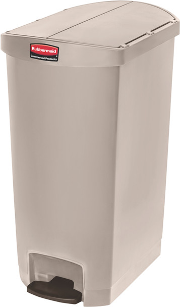 1883551 - Rubbermaid Slim Jim End Step Pedal Bin - 68 Ltr - Beige