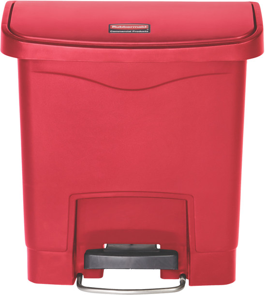 1883563 - Rubbermaid Slim Jim Front Step Pedal Bin - 15 Ltr - Red