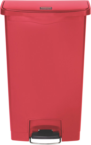 1883568 - Rubbermaid Slim Jim Front Step Pedal Bin - 68 Ltr - Red