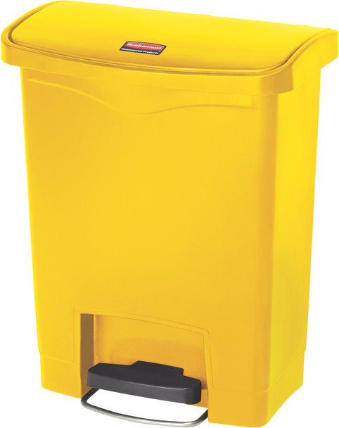 Rubbermaid Slim Jim Front Step Pedal Bin - 30 Ltr - Yellow - 1883573