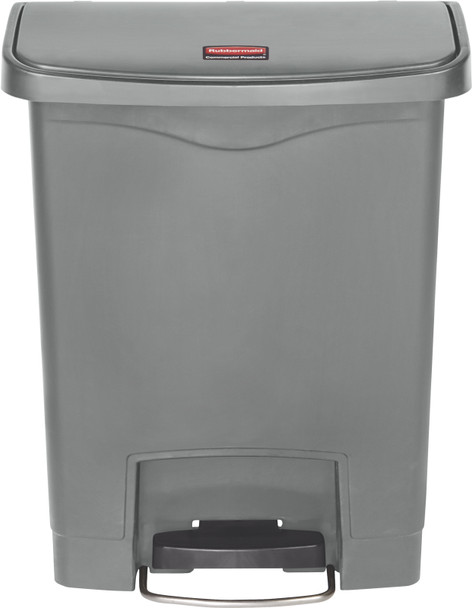 1883600 - Rubbermaid Slim Jim Front Step Pedal Bin - 30 Ltr - Grey