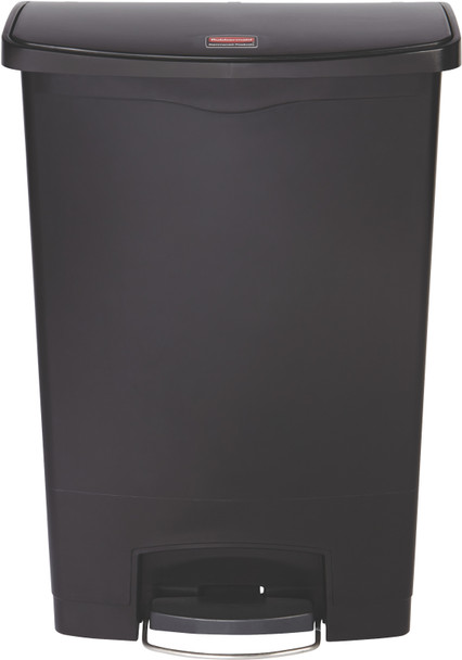 1883615 - Rubbermaid Slim Jim Front Step Pedal Bin - 90 Ltr - Black