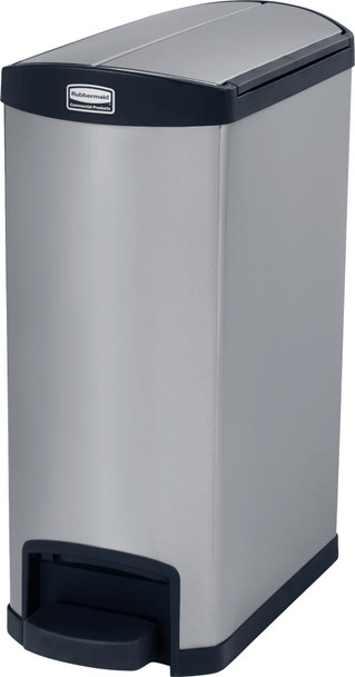 1901993 - Rubbermaid Slim Jim End Step Pedal Bin - 50 Ltr - Stainless Steel