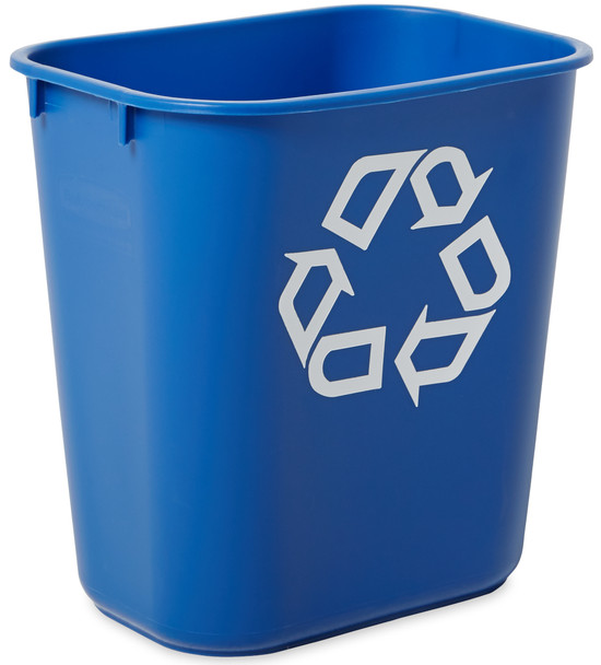 FG295573BLUE - Wide, open-top design makes disposing of waste and recycling easy