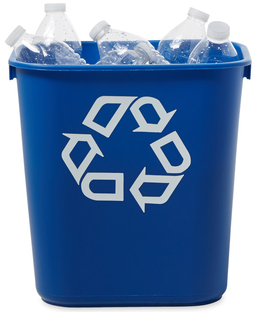 FG295573BLUE - Suitable for collecting recyclables, such as paper, plastics, cardboard, cans and more