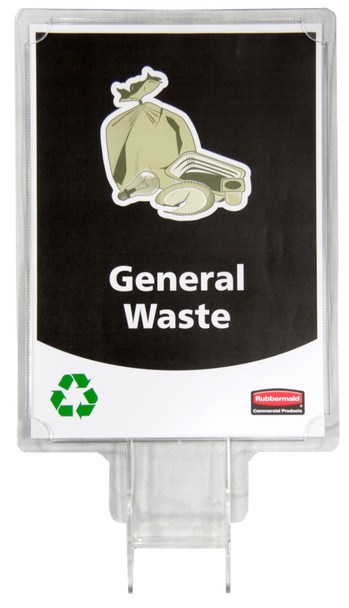 1898335 - A transparent polycarbonate A4 sign holder that is displaying a general waste poster