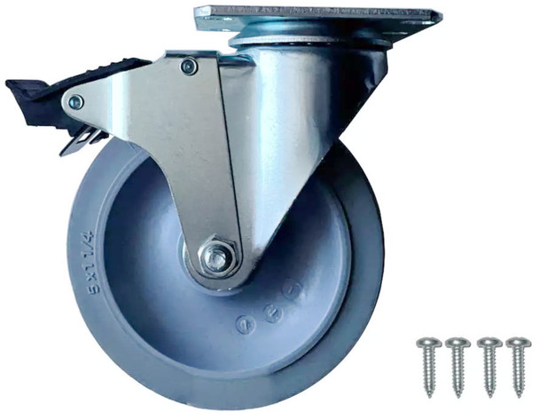 Rubbermaid Mega BRUTE Swivel Casters - 12.7cm - FG9W71L1GRAY