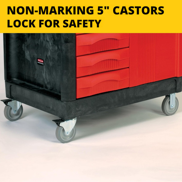 Non-Marking Castors with Locks for Added Security