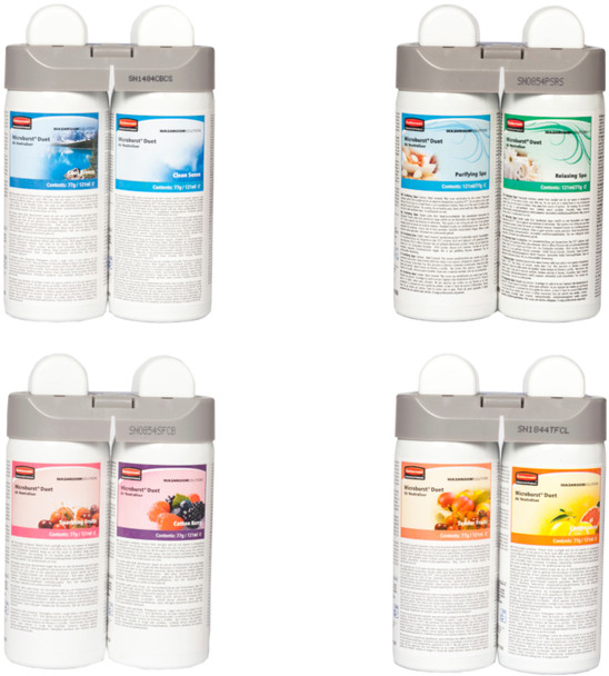 BN1910760 - Rubbermaid Microburst Duet Mixed Refills Pack - 4 Aerosols