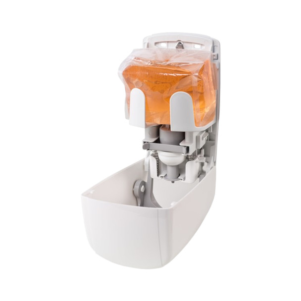 3486589 - Rubbermaid Flex Dispenser - 500ml - White - Open with Mechanism & Refill on Display 3486589 - Rubbermaid Flex Dispenser - 500ml - White - Open with Mechanism & Refill on Display