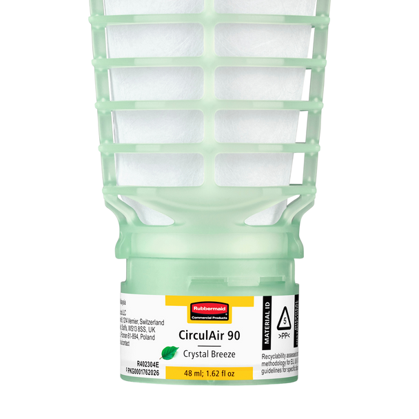 Close-Up of Rubbermaid CirculAir 90 Passive Air Care Refill Label
