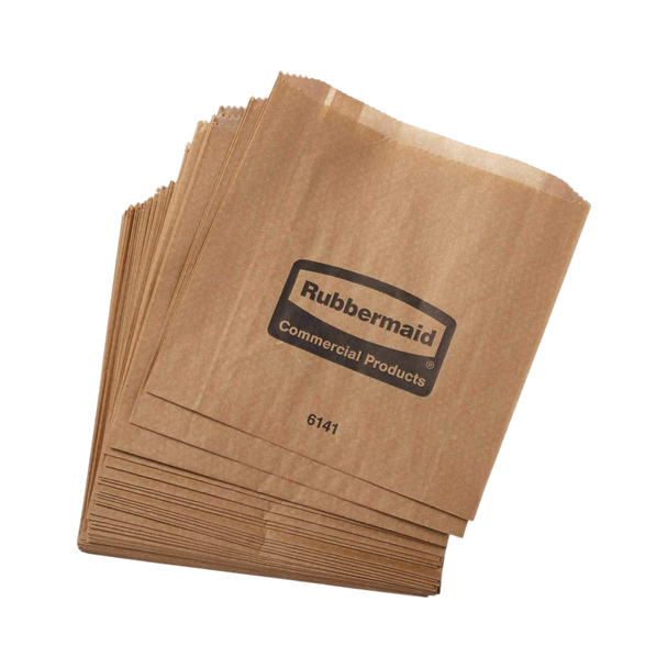 Rubbermaid Waxed Paper Sanitary Waste Bags - Case of 250 - FG6141000000
