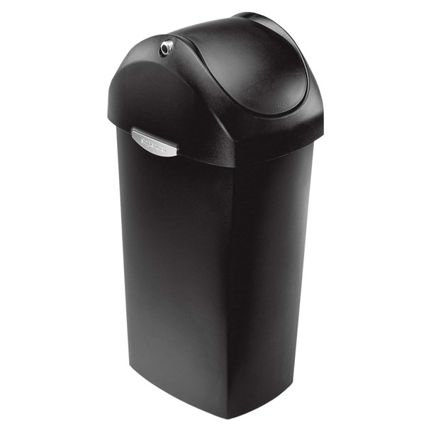 CW1333 - simplehuman Plastic Swing Lid Bin - 60 Ltr - Black