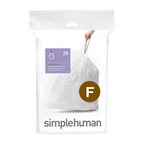 CW0165 - simplehuman Custom Fit Bin Liner - Code F -  Pack of 20