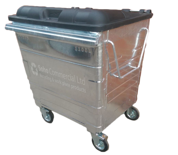 1100 Litre Metal Wheelie Bin - ST1100MET