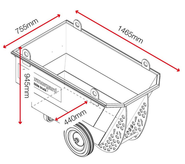 RT400 - Armorgard Rubble Truck - Technical Drawing