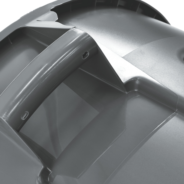Close-Up of Rubbermaid BRUTE Handles