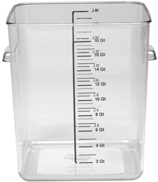 FG632200CLR - Rubbermaid Space Saving Container - 20.8 Ltr - Clear - Showing Measurement Guides