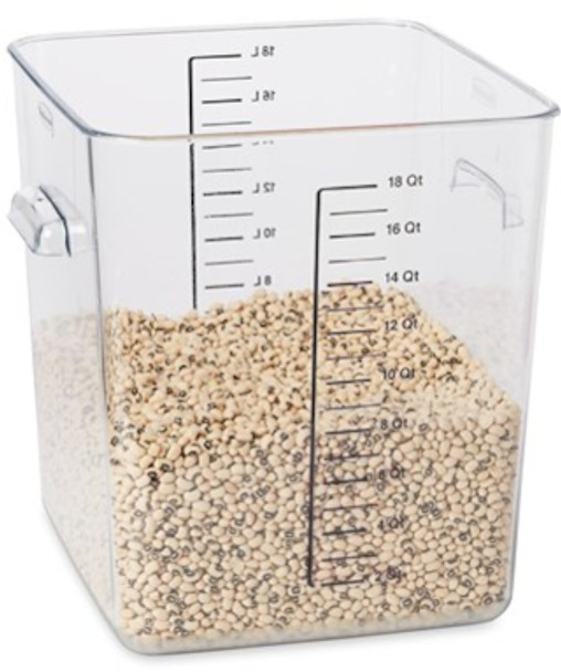 FG632200CLR - Rubbermaid Space Saving Container - 20.8 Ltr - Clear - Filled with Pulses