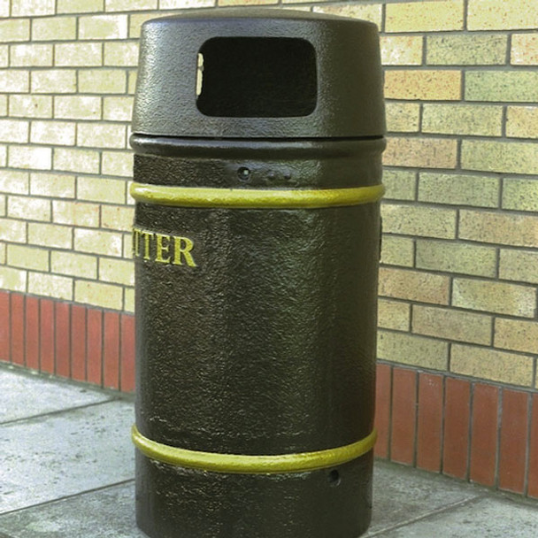 Wybone Lvc/3Tp Circular Closed Top Litter Bin Victoriana - LVC/3TP