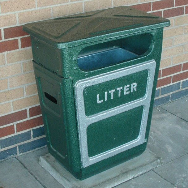 Wybone Rd/1 Closed Top Litter Bin Victoriana - RD/1GRCV