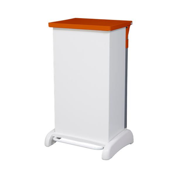 HYB/80L/ORG - Hybrid Clinical Waste Pedal Bin with Orange Lid - 80 Ltr