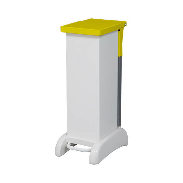 HYB/28S/YEL - Hybrid Clinical Waste Pedal Bin - 28 Ltr  with Yellow Lid