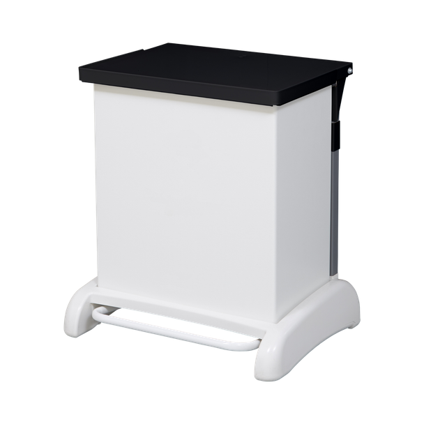 HYB/42M/BLA - Hybrid Clinical Waste Pedal Bin with Black Lid - 42 Ltr