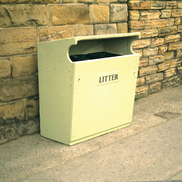 Wybone Rla/1 Semi-Open Top Litter Bin Textured - RLA/1GFCT