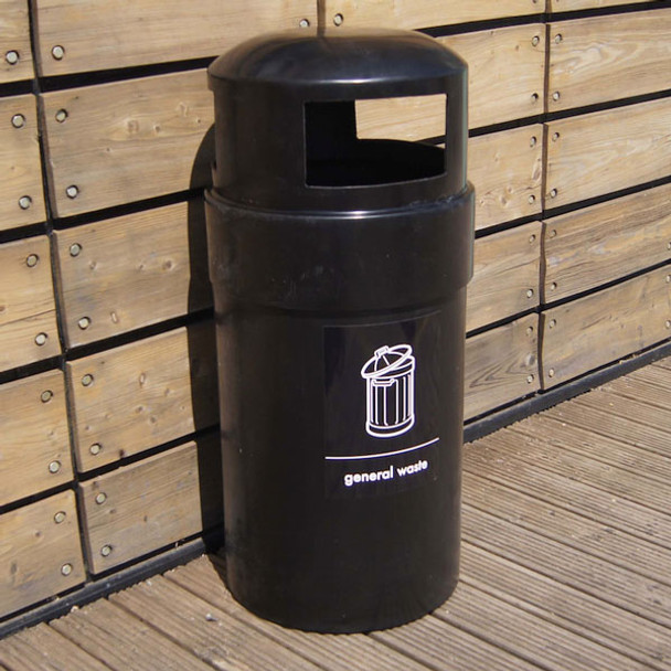 Wybone Wpd/3 Circular Polythene Domed Top Litter Bin/Recycling Unit - WPD/3