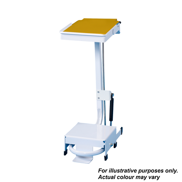 Linton Open Frame Sackholder with Standard Lid - Pedal & Hand-Operated - 20 Ltr - White Body with Yellow Lid