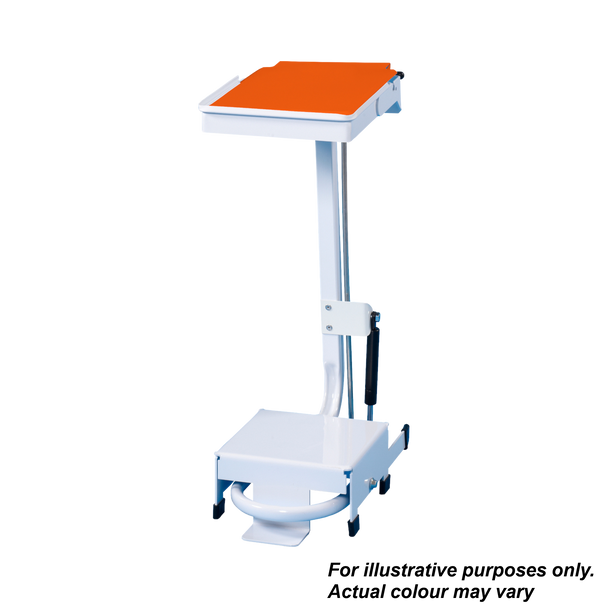 Linton Open Frame Sackholder with Standard Lid - Pedal & Hand-Operated - 20 Ltr - White Body with Orange Lid