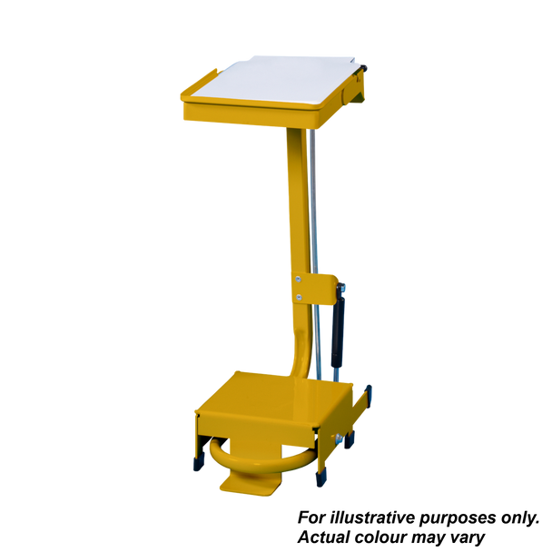 Linton Open Frame Sackholder with Standard Lid - Pedal & Hand-Operated - 20 Ltr - Yellow Body with White Lid