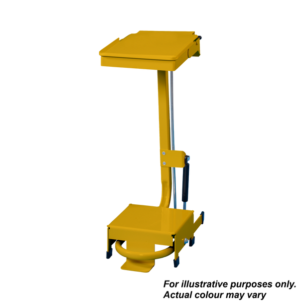 Linton Open Frame Sackholder with Standard Lid - Pedal & Hand-Operated - 20 Ltr - Yellow Body with Yellow Lid