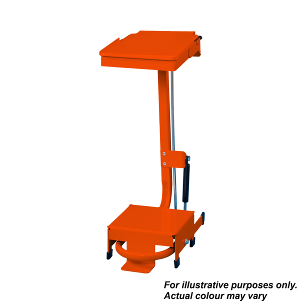 Linton Open Frame Sackholder with Standard Lid - Pedal & Hand-Operated - 20 Ltr - Orange Body with Orange Lid