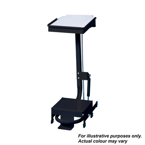 Linton Open Frame Sackholder with Standard Lid - Pedal & Hand-Operated - 20 Ltr - Black Body with White Lid