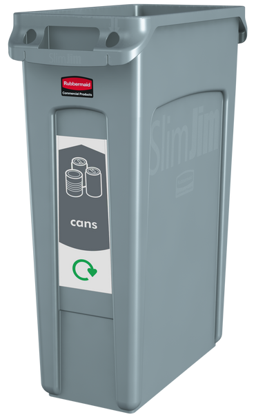 Slim Recycling Bin Sticker - Cans