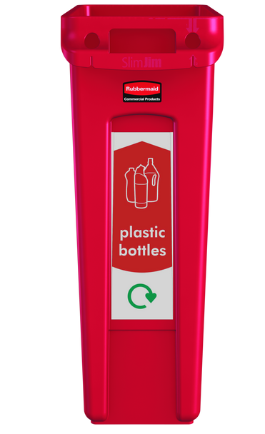 Slim Recycling Bin Sticker - Plastic Bottles